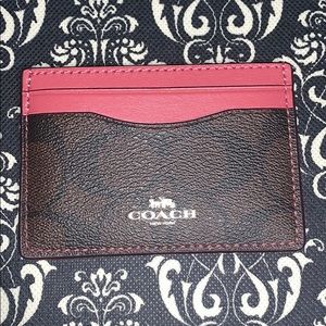 Brand New Coach Signature PVC Credit Card Case